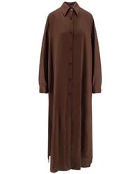 Hevò - Arigliano Button-Up Maxi Shirt Dress - Lyst