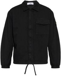 Stone Island - Organic Panama Cotton "Old" Effect Overshirt - Lyst