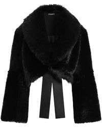 Dolce & Gabbana - Shearling Bolero Jacket - Lyst