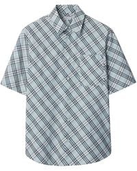 Burberry - Check Cotton Shirt - Lyst