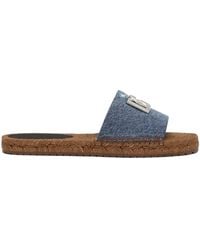 Dolce & Gabbana - Dg Logo Denim Espadrille Sandal - Lyst