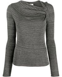 Isabel Marant - シャーリングネック ニットトップ - Lyst