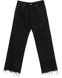 Rick Owens - Geth Raw-Cut Wide-Leg Jeans - Lyst