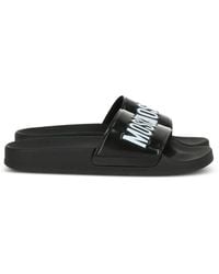 Moschino - Logo-Lettering Slides - Lyst
