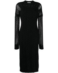 Max Mara - Mesh Panelled Midi Dress - Lyst