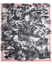Alexander McQueen - Schal mit Collage Biker Skull-Print - Lyst