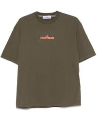 Stone Island - T-Shirt Con Logo Goffrato - Lyst