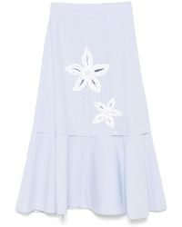 Sandro - Striped Skirt - Lyst