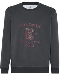 Brunello Cucinelli - Solomei Athletic-Club Sweater Met Print - Lyst