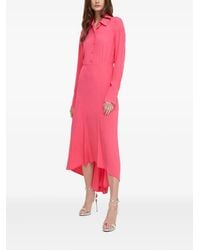 Patrizia Pepe - Button Asymmetric Maxi Dress - Lyst