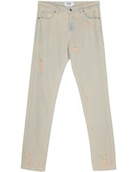 MSGM - Distressed Straight-Leg Jeans - Lyst