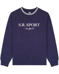 Sporty & Rich - Logo-Print Crew-Neck Sweatshirt - Lyst
