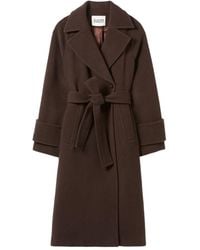 Claudie Pierlot - Belted Double-Breasted Coat - Lyst
