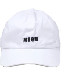 MSGM - Logo-Embroidered Cap - Lyst
