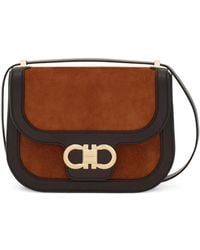 Ferragamo - Double-Gancini Cross Body Bag - Lyst