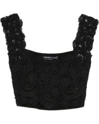 Ermanno Scervino - Lace-Overlay Scalloped-Edge Top - Lyst