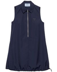 Prada - Poplin Mini-Dress - Lyst