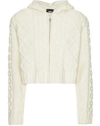 ROTATE BIRGER CHRISTENSEN - Kapuzen-Cardigan mit Zopfmuster - Lyst