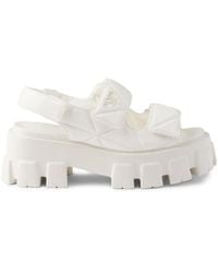 Prada - Sandalias Monolith De Napa, Mujer, Talla - Lyst