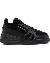 Giuseppe Zanotti - Talon Shearling-Trim High-Top Sneakers - Lyst