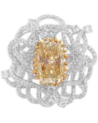 HYT Jewelry - Floral Diamond Ring - Lyst