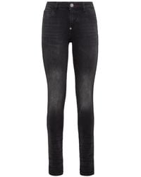 Philipp Plein - Logo-Plaque Skinny Denim Jeans - Lyst