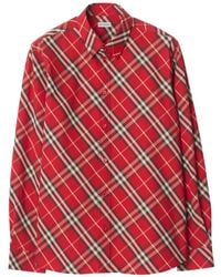 Burberry - Relaxed Fit Check Cotton Shirt - Lyst