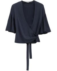 Jacquemus - Haut Cache-Cœur Paysan À Manches Évasées - Lyst