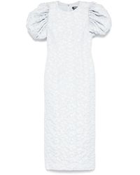 ROTATE BIRGER CHRISTENSEN - Abito Midi Con Effetto Jacquard - Lyst