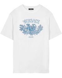 Versace - University Coral Cotton T-shirt - Lyst