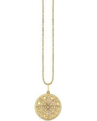 Sydney Evan - 14Ct Small Sand Dollar Diamond Necklace - Lyst