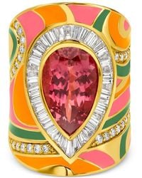 Buddha Mama - Miami Swirl Tourmaline And Diamond Wrap Ring - Lyst
