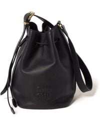 Miu Miu - Leather Bucket Bag - Lyst