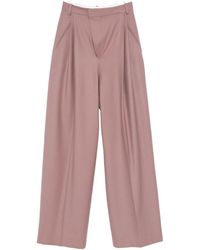 Victoria Beckham - Pleated Tailored Trousers - Lyst