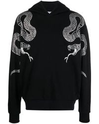 Philipp Plein - Embellished Snake-Print Detail Hoodie - Lyst