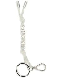 Prada - Logo-Lettering Cord Keyring - Lyst