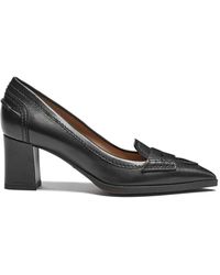 Santoni - Pointed-Toe Penny-Strap Pumps - Lyst