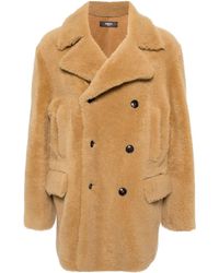 Amiri - Double-Breasted Shearling Coat - Lyst