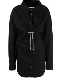 Alexander Wang - Minikleid Mit Kristallverzierung - Lyst