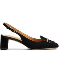 Tod's - 50Mm Suede Slingback Pumps - Lyst