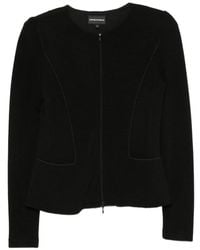 Emporio Armani - Zip-Fastening Long-Sleeve Jacket - Lyst