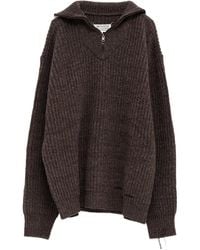 Maison Margiela - Gerippter Pullover mit Reißverschluss - Lyst