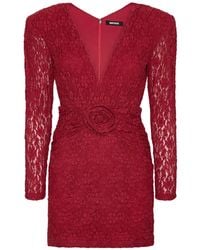 ROTATE BIRGER CHRISTENSEN - Lace V-Neck Mini Dress - Lyst