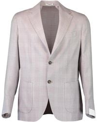 Eleventy - Single-Breasted Checked Blazer - Lyst