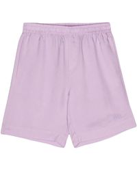 MSGM - Logo-Embroidered Shorts - Lyst