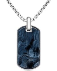 David Yurman - Sterling Chevron Tag (35Mm) - Lyst