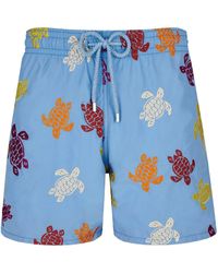 Vilebrequin - Mistral Turtle-embroidered Swim Shorts - Lyst