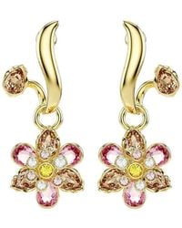 Swarovski - Idyllia Flower-Motif Earrings (Set Of Three) - Lyst