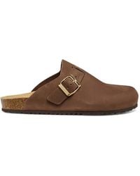 Geox - Buckle-Fastening Leather Slides - Lyst