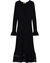 Twinset - Jurk Met Gewelfde Afwerking - Lyst